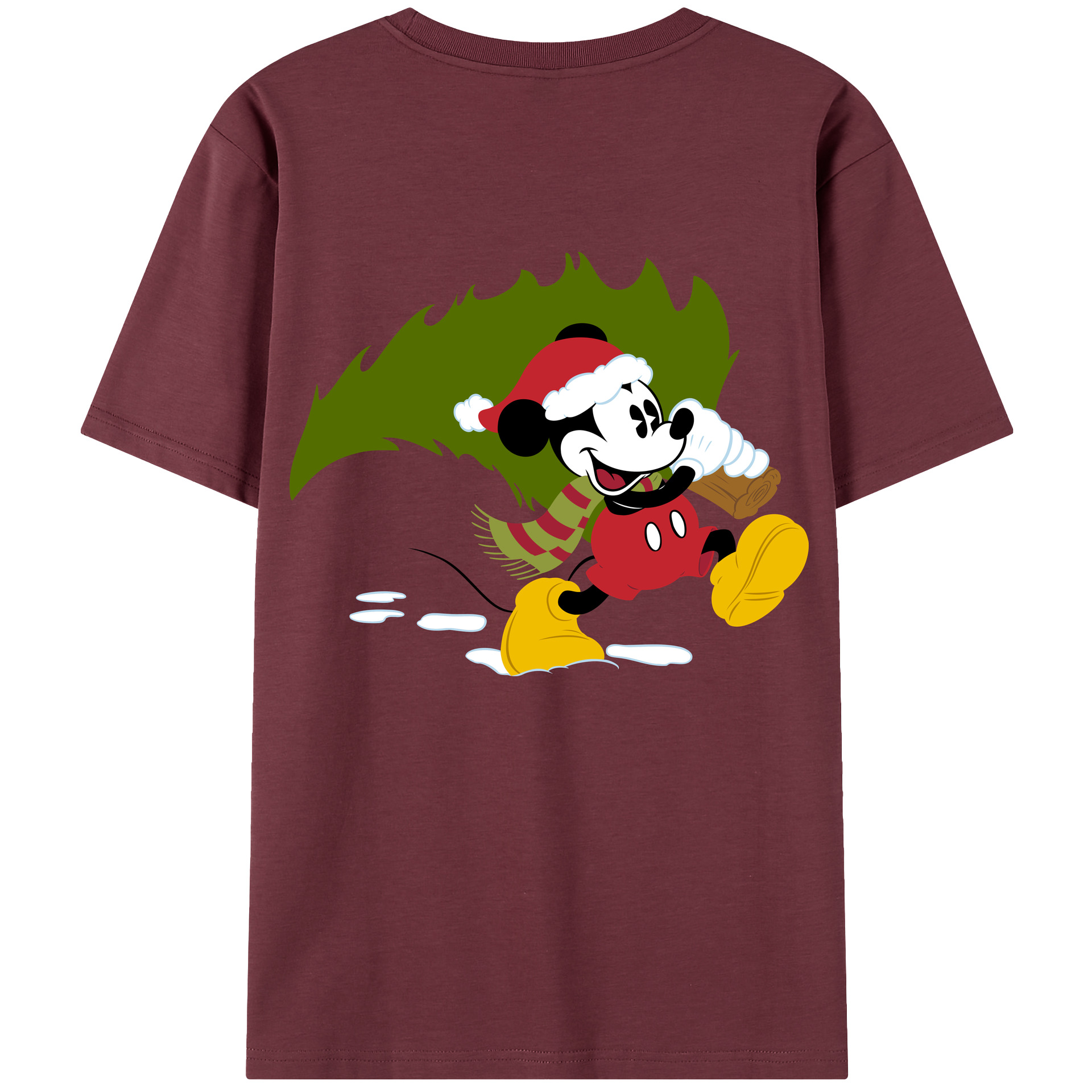 （画像用） ミッキーマウス Mickey Mouse 綿100％半袖Tシャツ（背面プリント）